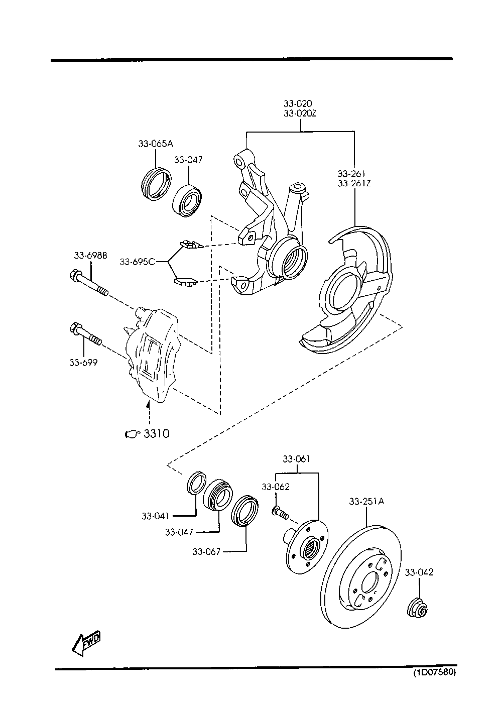 KIA B001-33-047 - Set rulment roata parts5.com