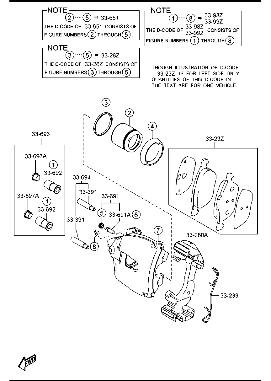 MAZDA B4YB-33-23Z - Σετ τακάκια, δισκόφρενα parts5.com