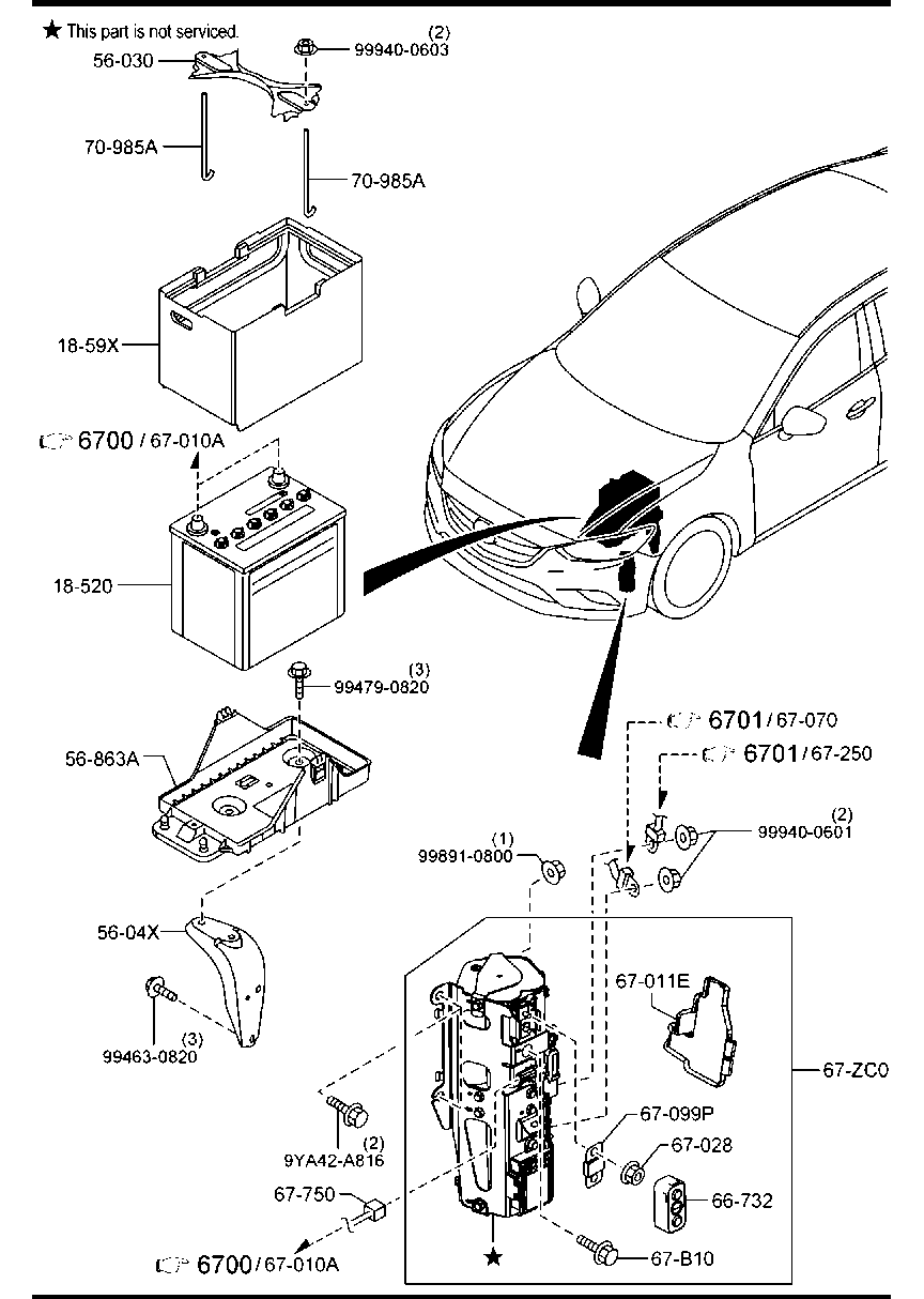 MAZDA SH02-18-520B - Baterie de pornire parts5.com