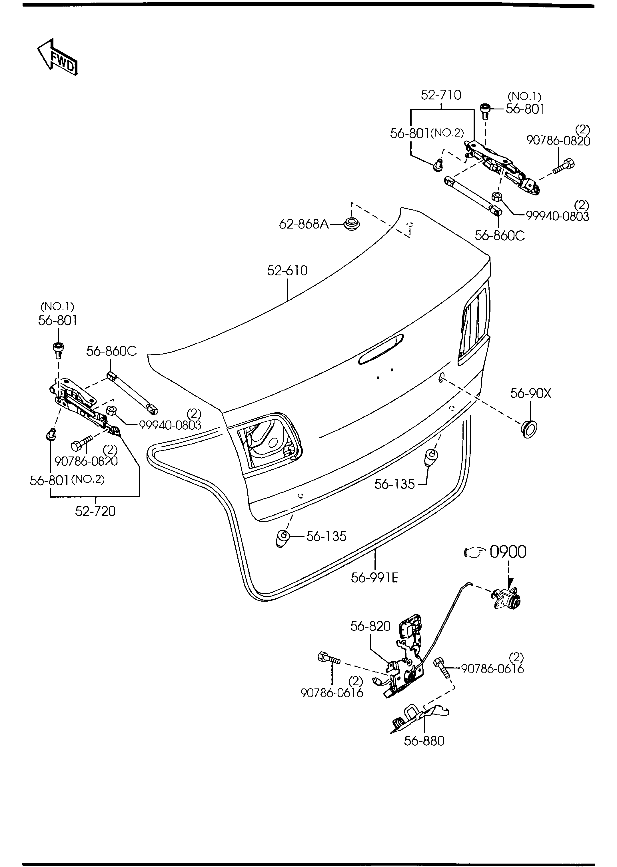 MAZDA BN8V-56-930A - Amortizor portbagaj parts5.com