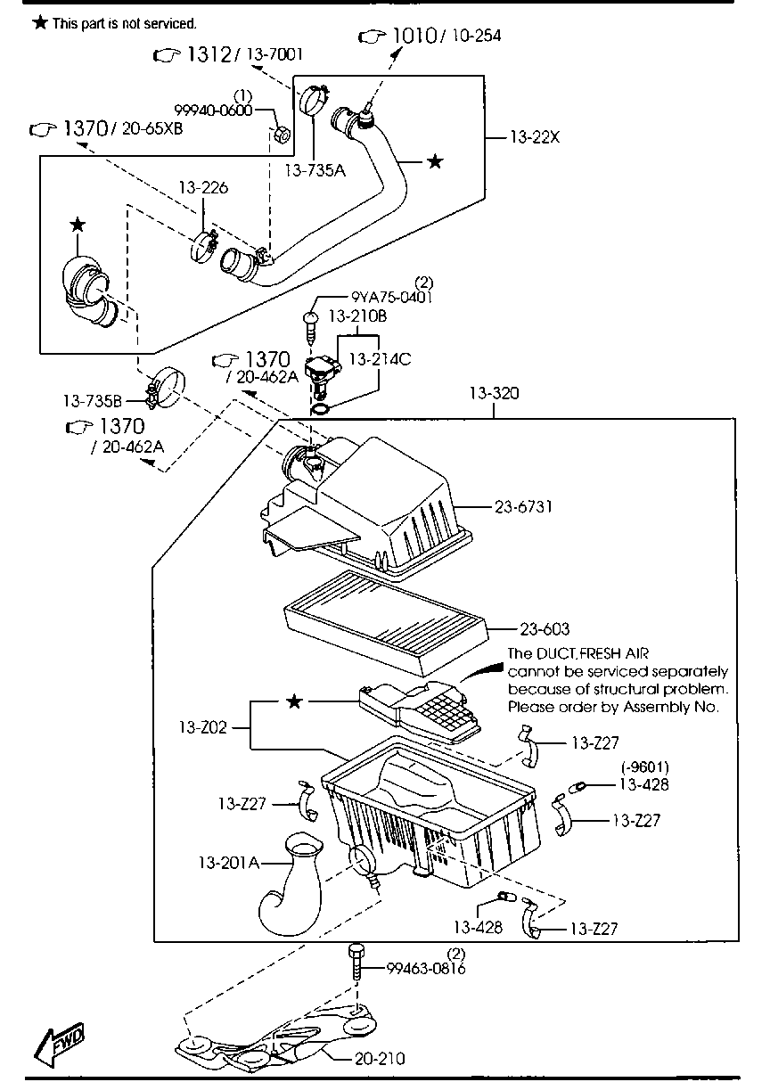 HONGQI RF4F-13-Z40 - Filtru aer parts5.com