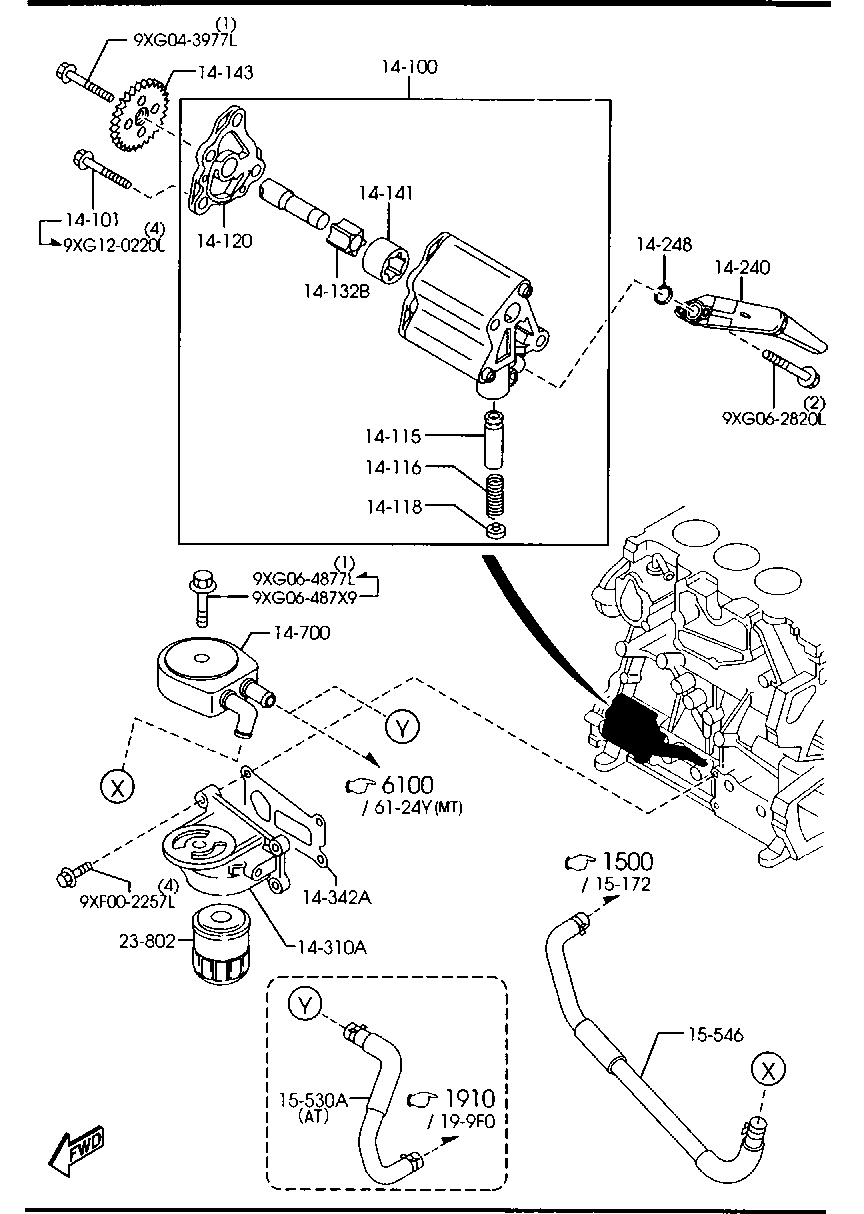 FORD LF10-14-302 - Filtar za ulje parts5.com