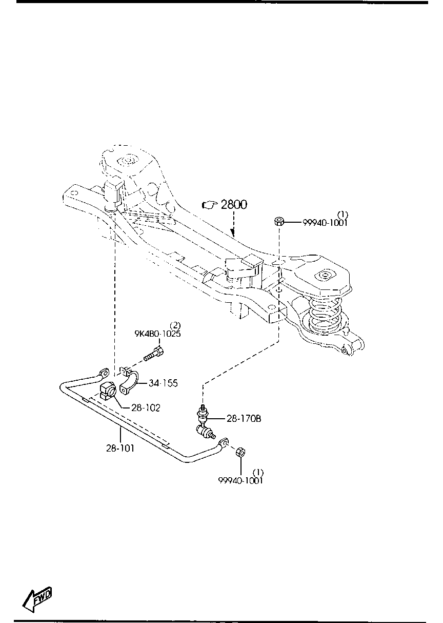 MAZDA BP4K-28-170E - Тяга / стойка, стабилизатор parts5.com