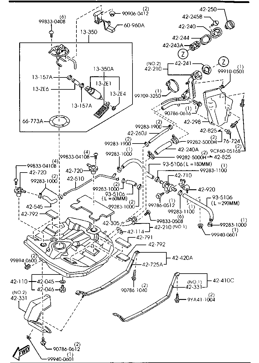 MAZDA B6BF-13-350 - Pompa combustibil parts5.com