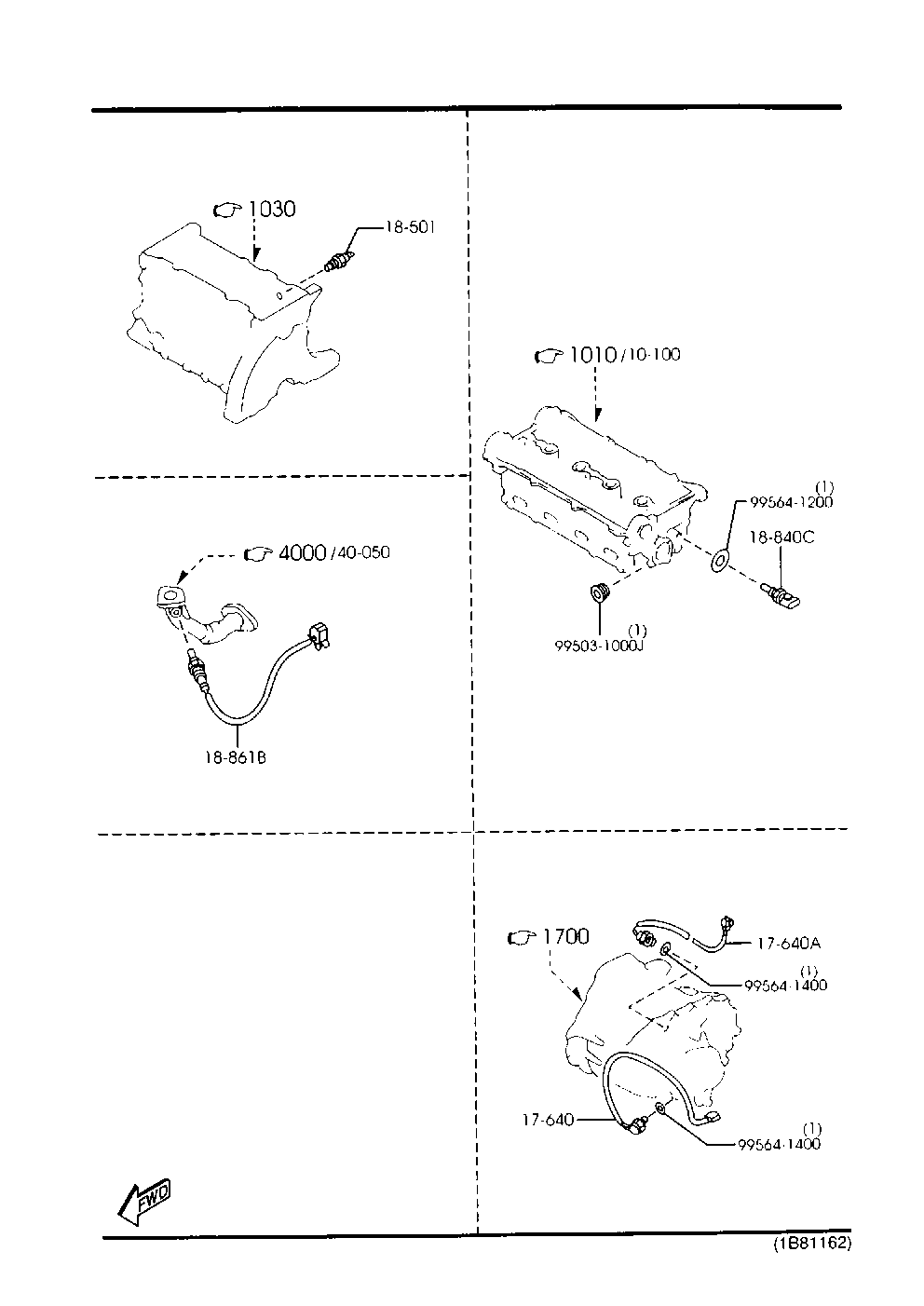 MAZDA Z536-18-861C - Lambda Sensor parts5.com