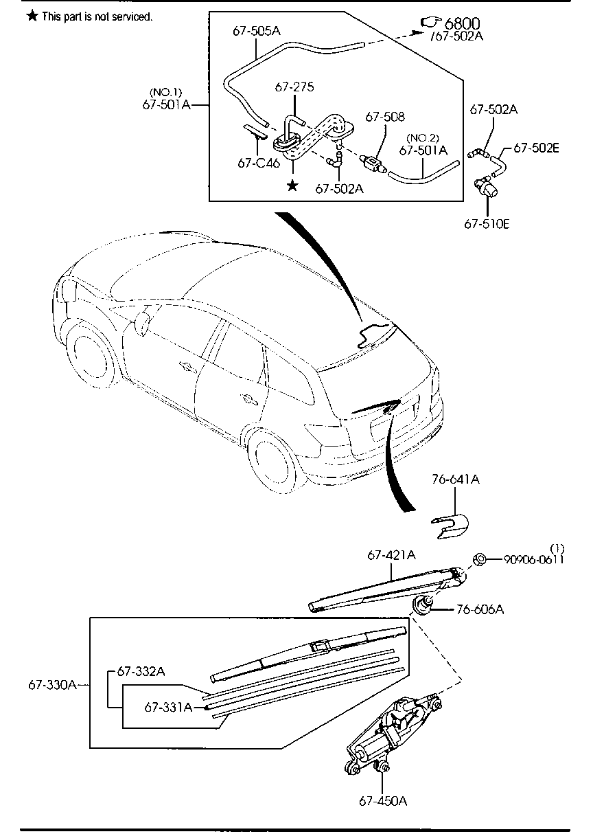 MAZDA G22E-67-330 - Wiper Blade parts5.com