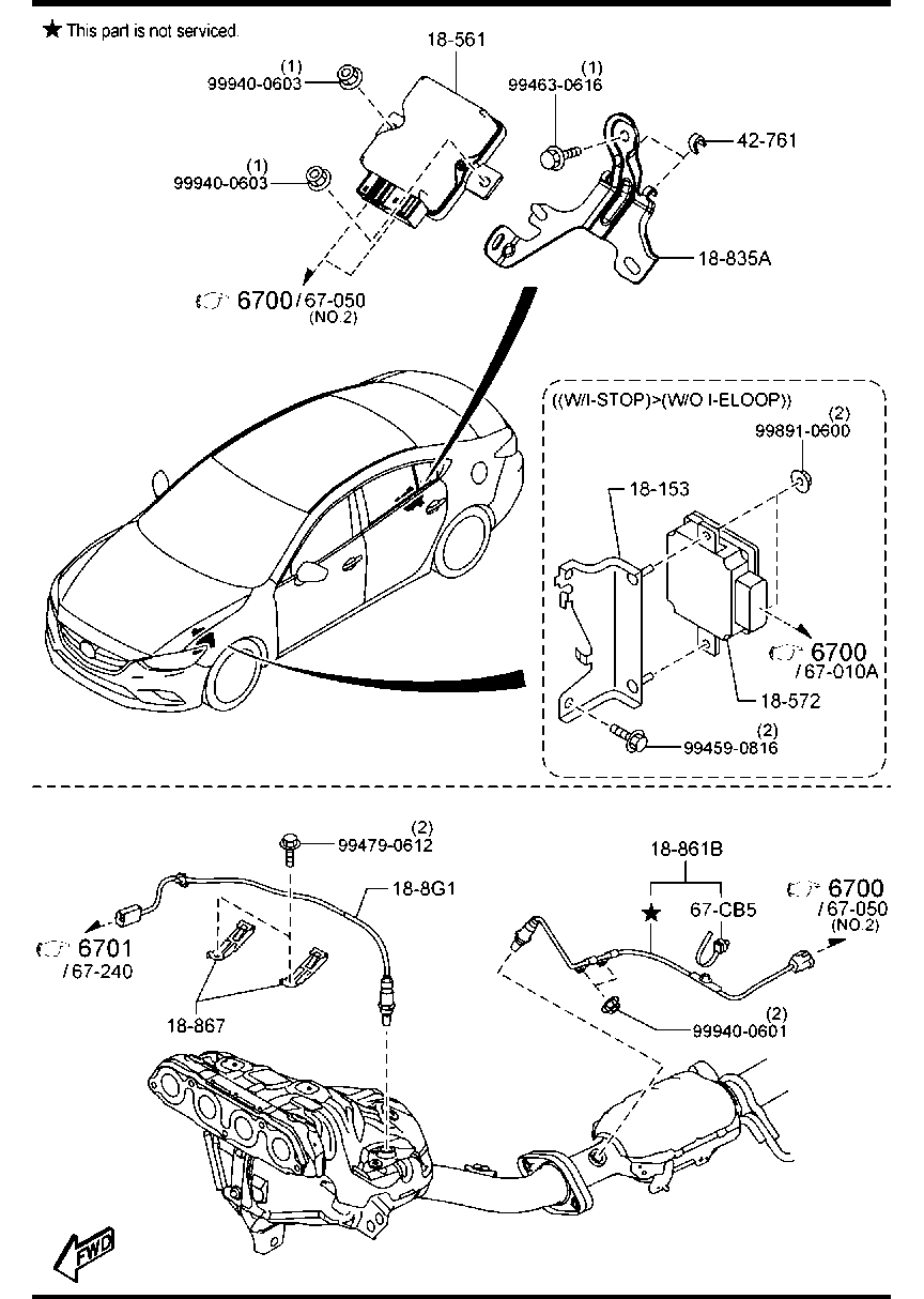 MAZDA PE12-18-86Z - Sonda Lambda parts5.com