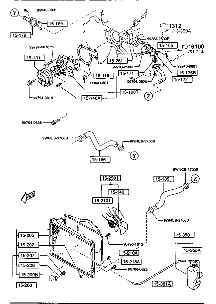 MAZDA D316-15-205 - Τάπα κλεισίματος, ψύκτης parts5.com