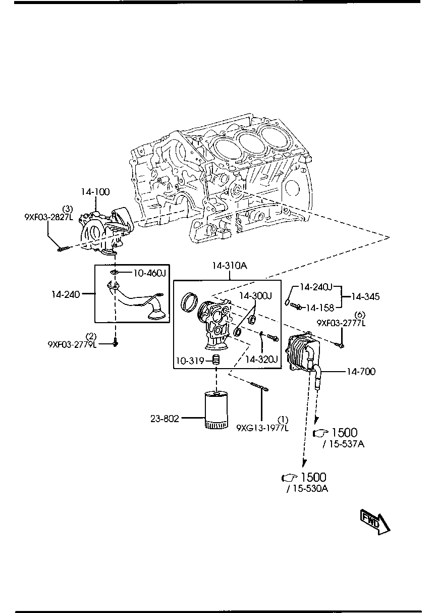 MAZDA YF09-14-302A - Φίλτρο λαδιού parts5.com