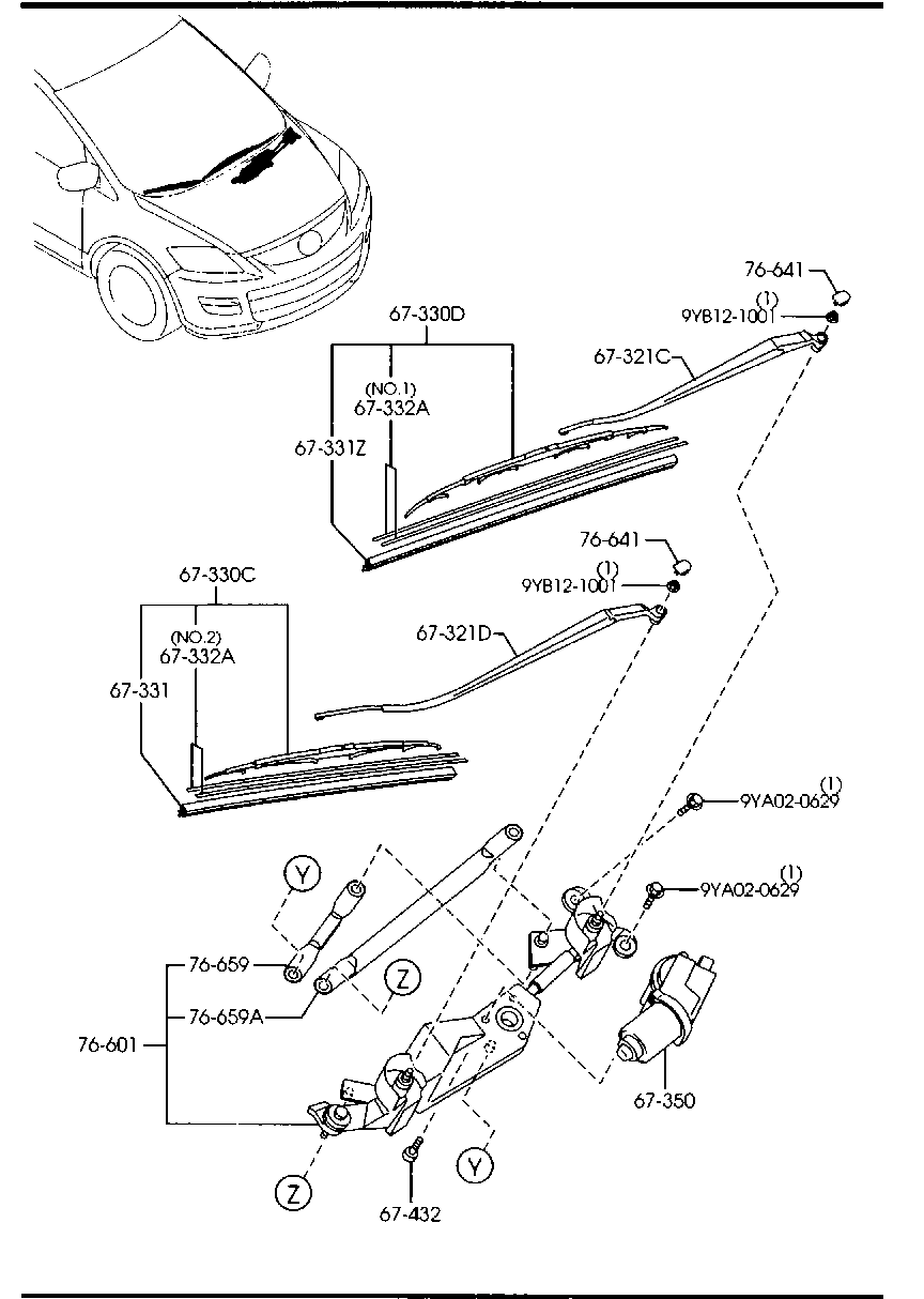 MAZDA TD11-67-330 - Wiper Blade parts5.com