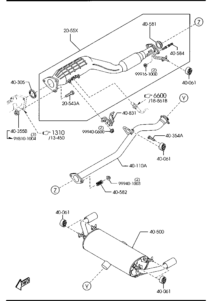 MAZDA 9YB1-01-004 - Παξιμάδι parts5.com