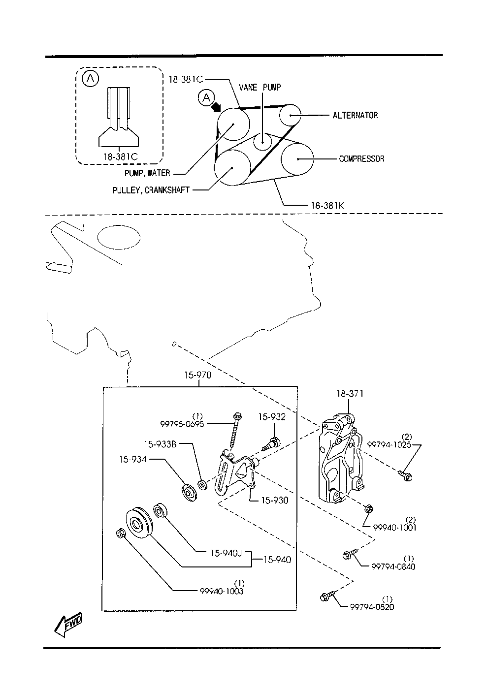 MAZDA WL81-15-908A - Τραπεζοειδής ιμάντας parts5.com