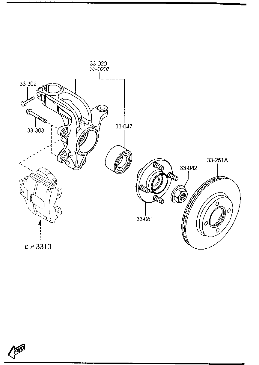 MAZDA DD63-33-25X - Disc frana parts5.com