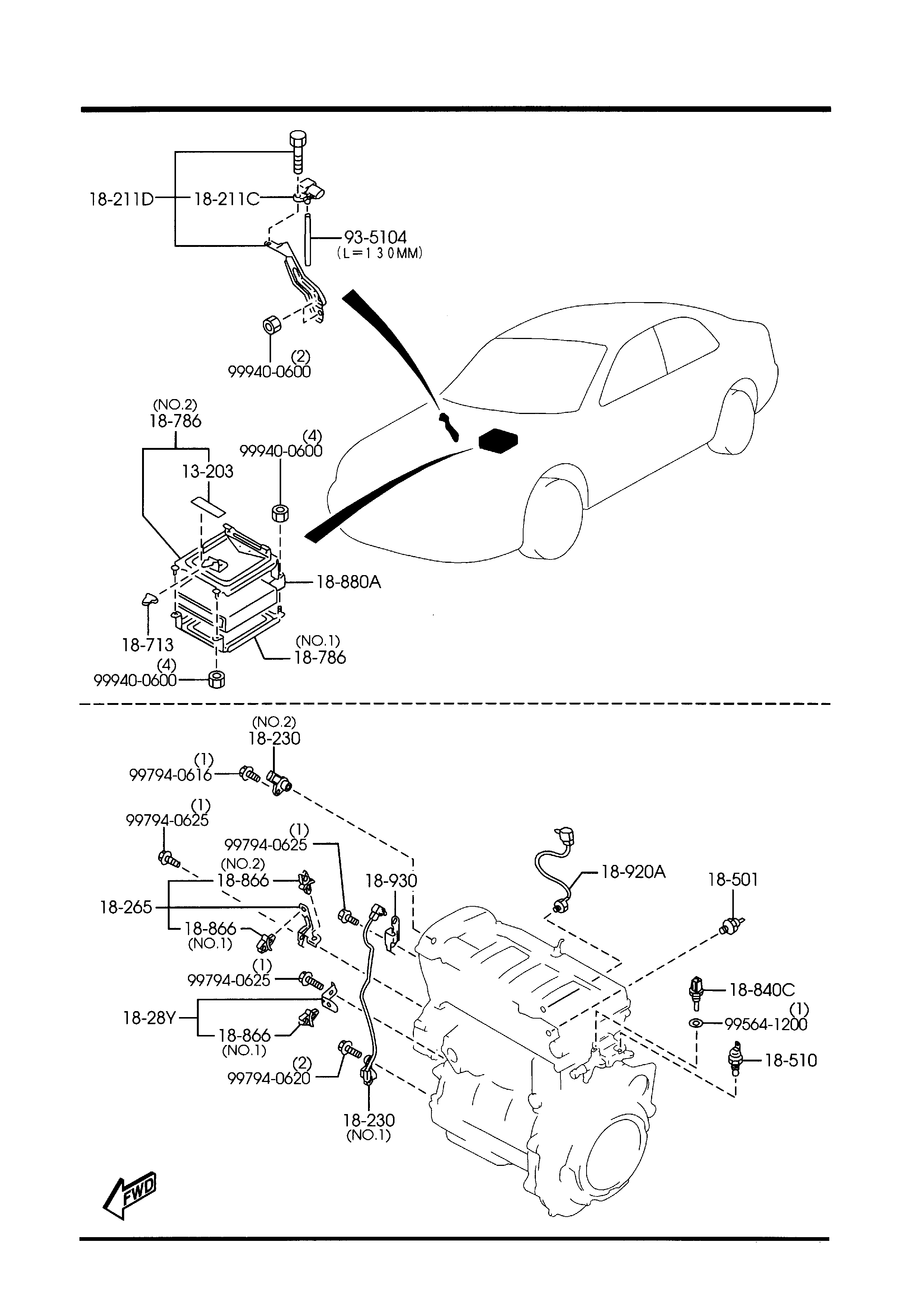 MAZDA FS1J-18-861A - Lambda Sensor parts5.com