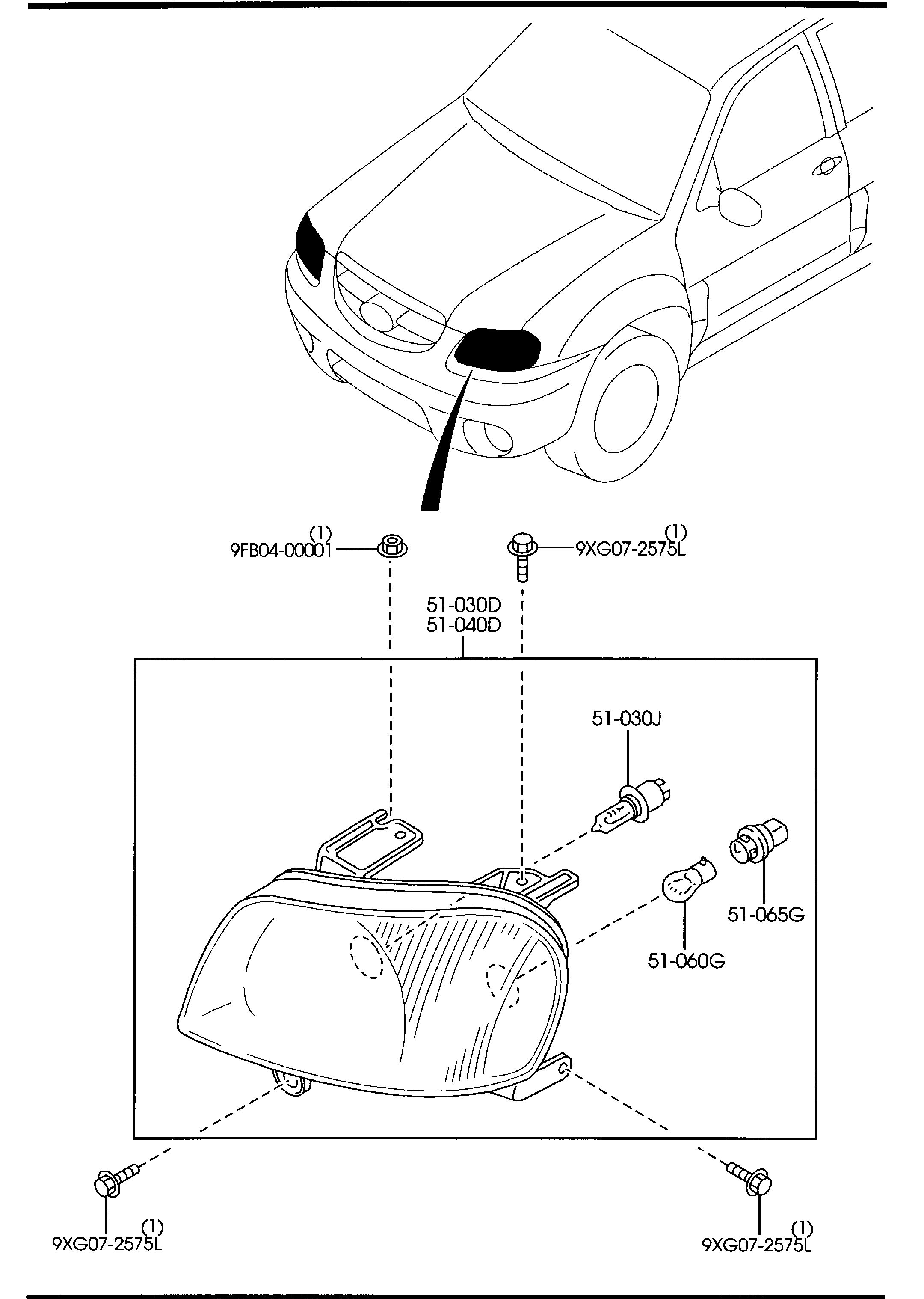 MAZDA 9970-38-605 - Ampoule parts5.com