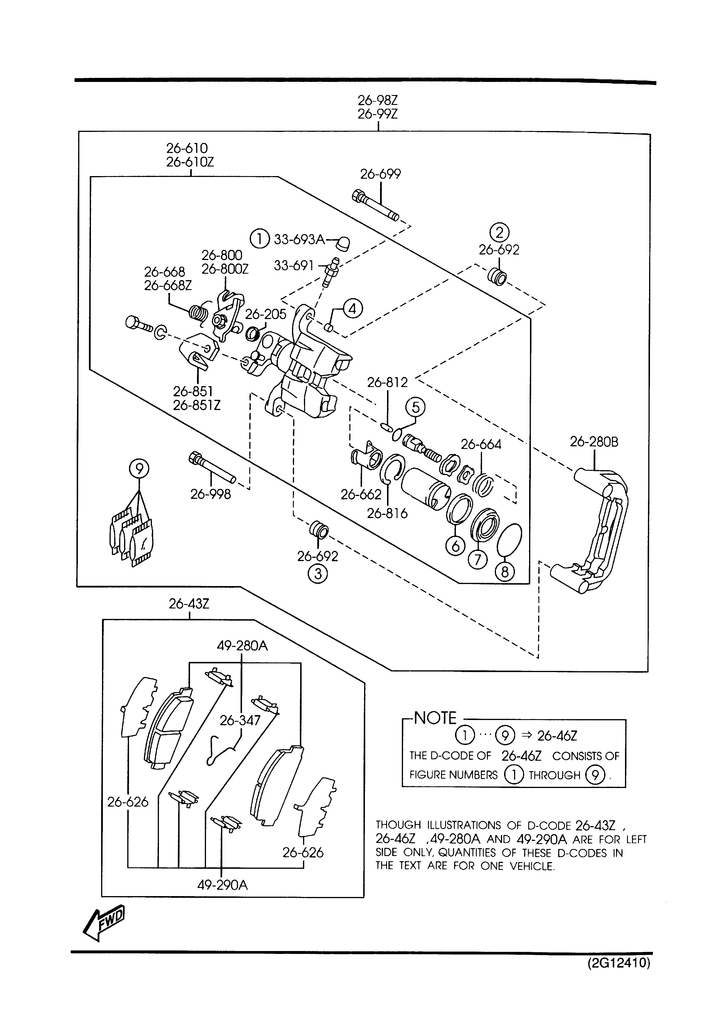 MAZDA GKYA-26-48Z - Set placute frana,frana disc parts5.com