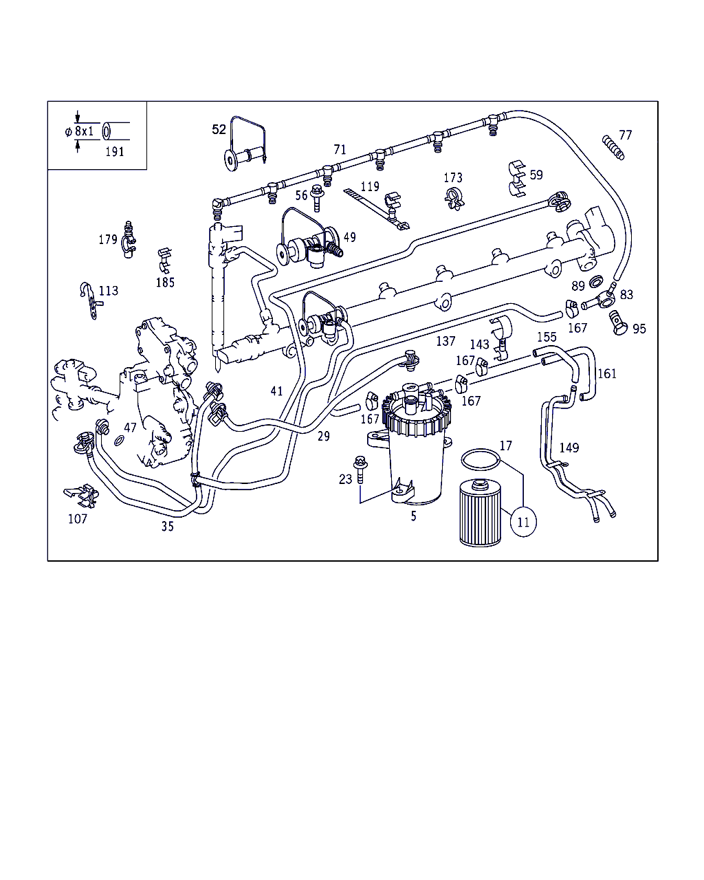 Mercedes-Benz A 611 090 00 51 - Filtar za gorivo parts5.com