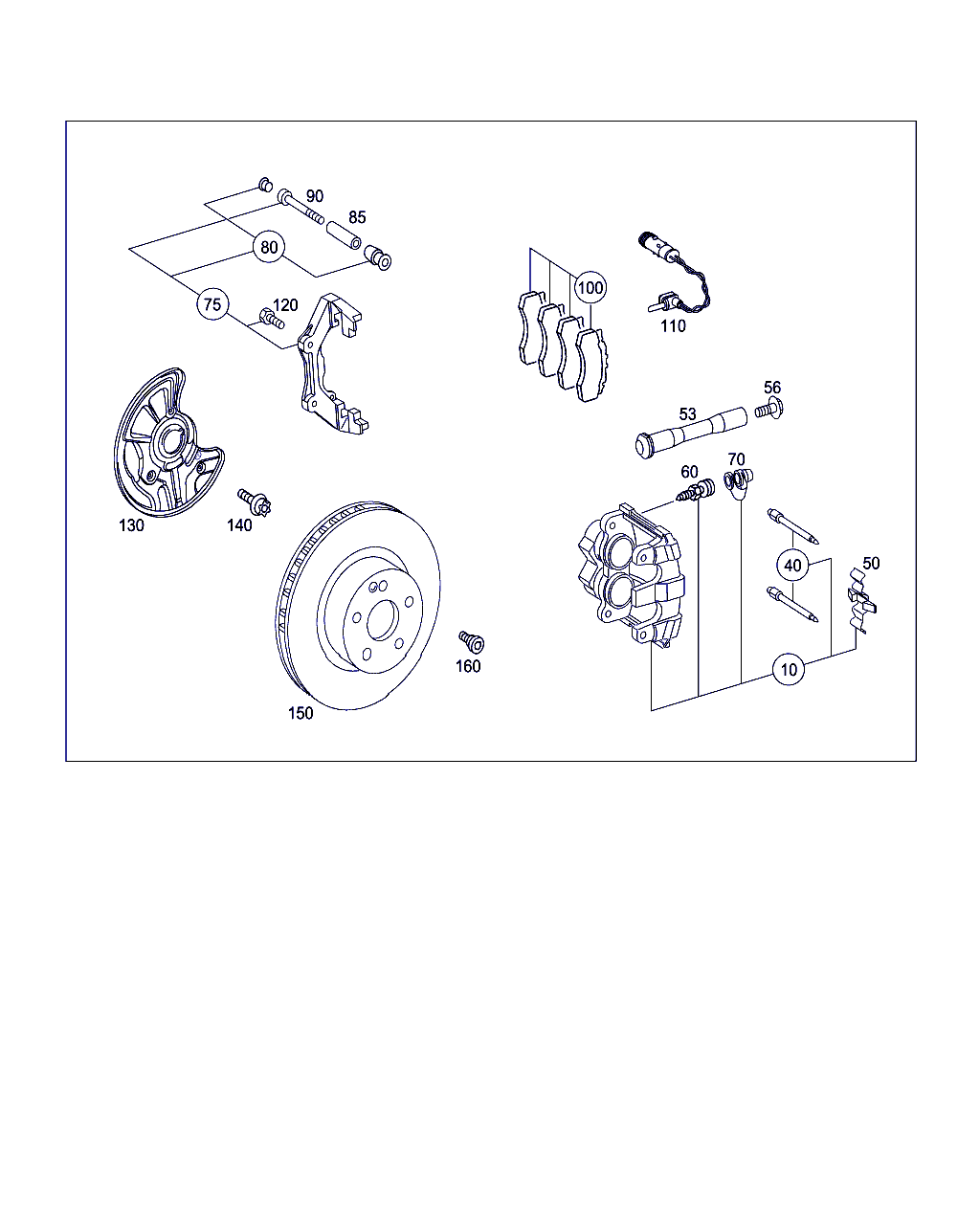 Mercedes-Benz A 000 420 05 76 - Zestaw tulei prowadzących, zacisk hamulca parts5.com