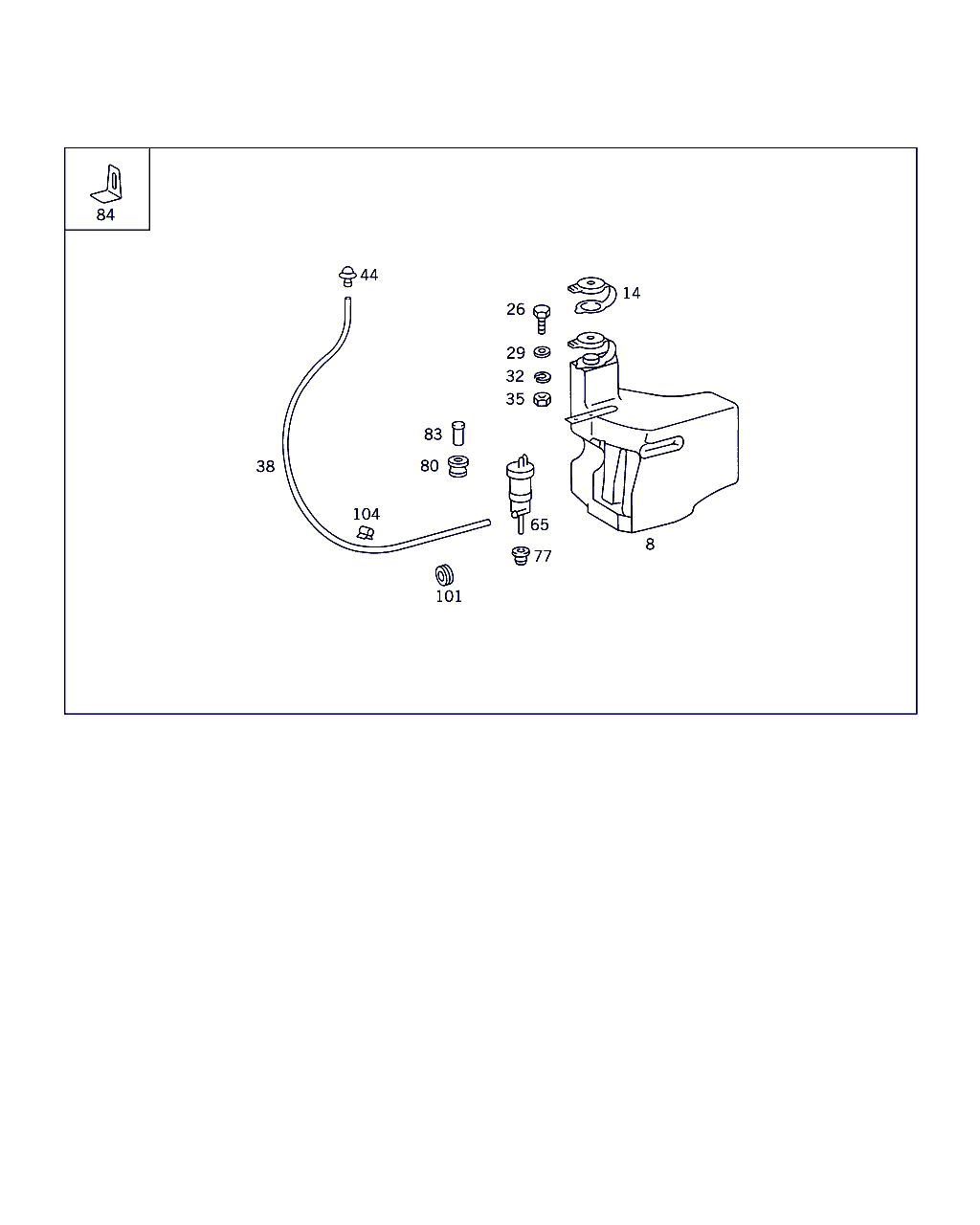 Mercedes-Benz A 000 860 07 26 - Water Pump, window cleaning parts5.com