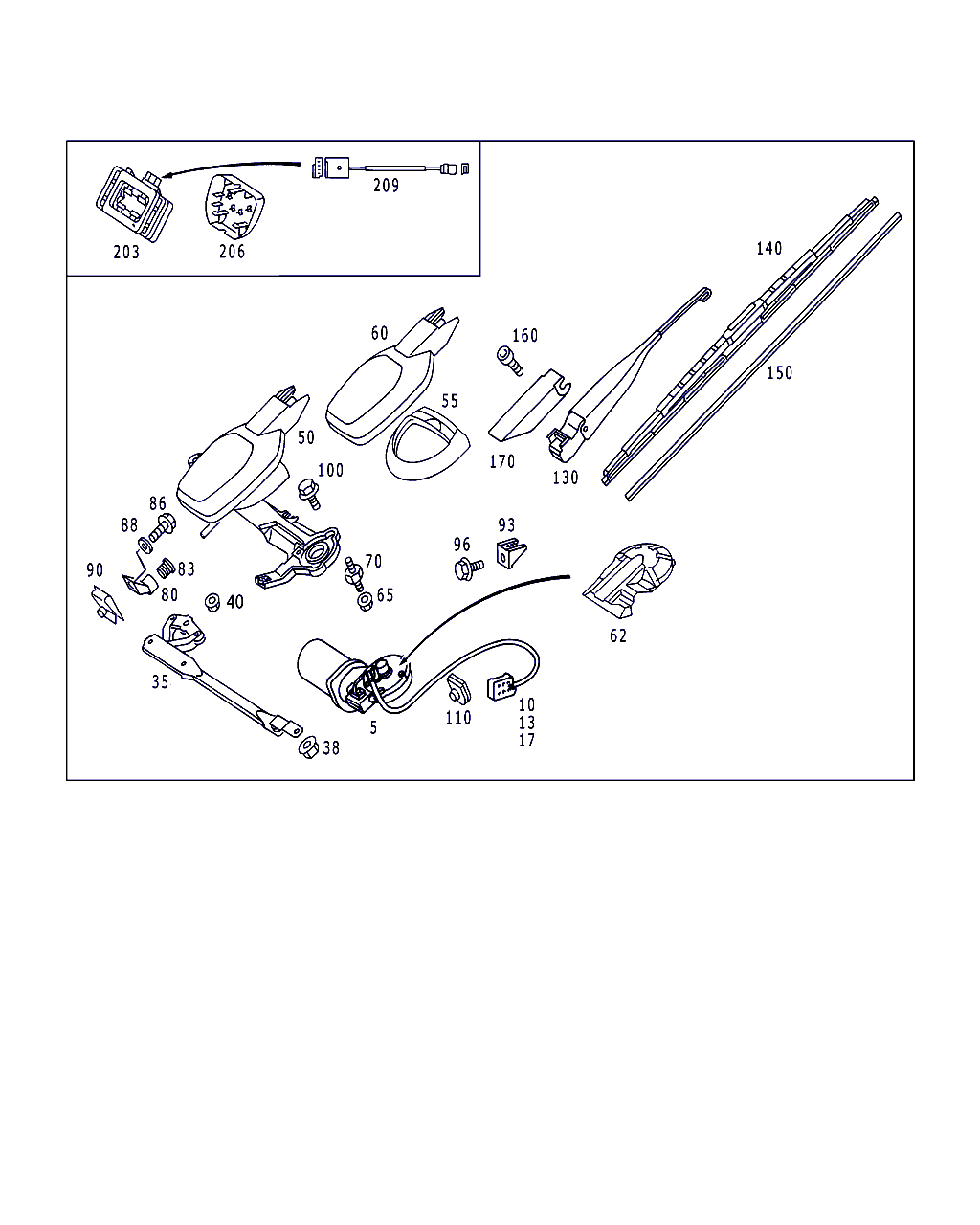 Mercedes-Benz A 202 820 53 42 - Μοτέρ υαλοκαθαριστήρα parts5.com