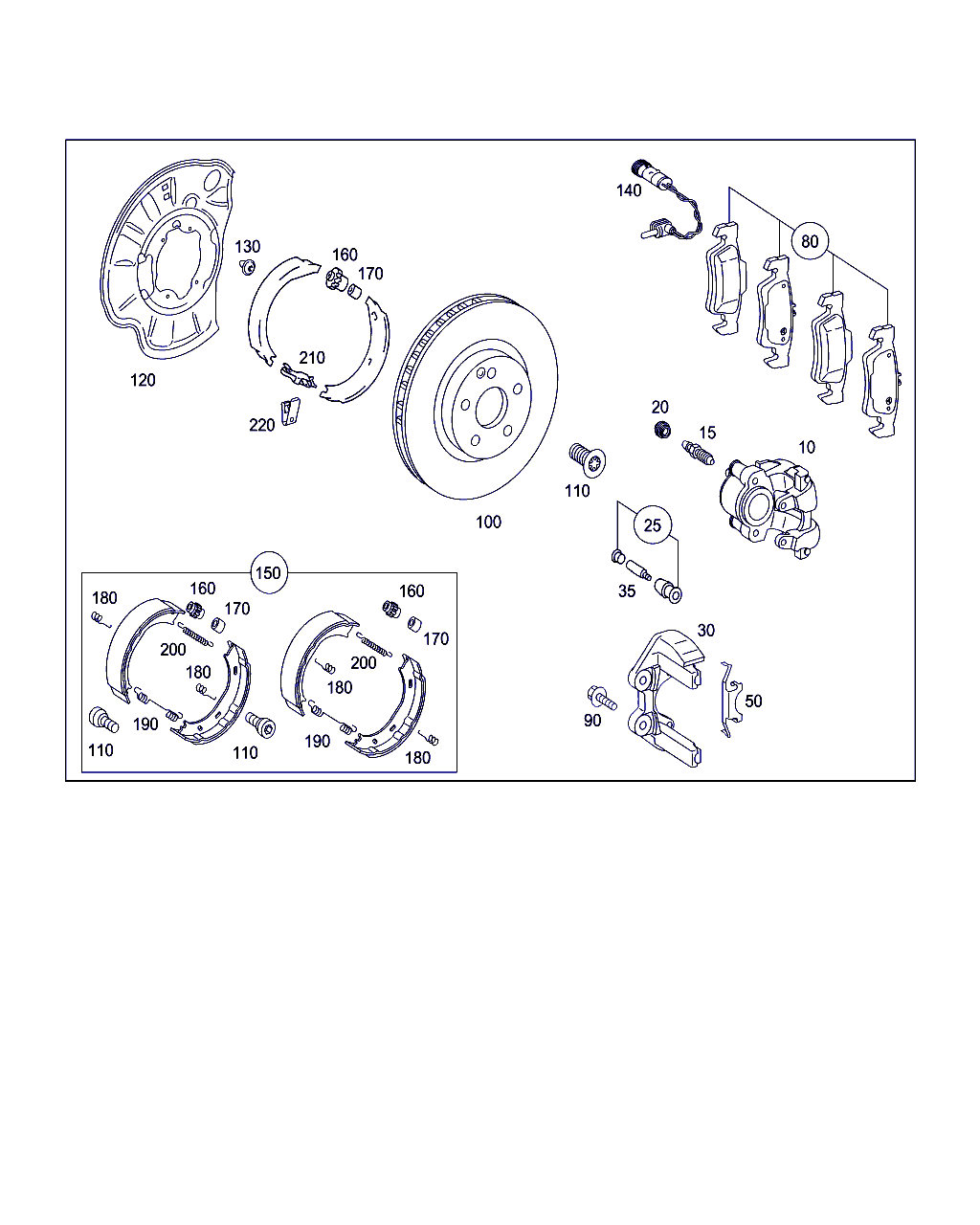 Mercedes-Benz A 006 420 01 20 - Zestaw klocków hamulcowych, hamulce tarczowe parts5.com