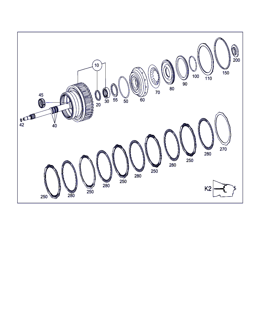 Mercedes-Benz A 220 272 07 25 - Lamele frictiune, cutie automata parts5.com