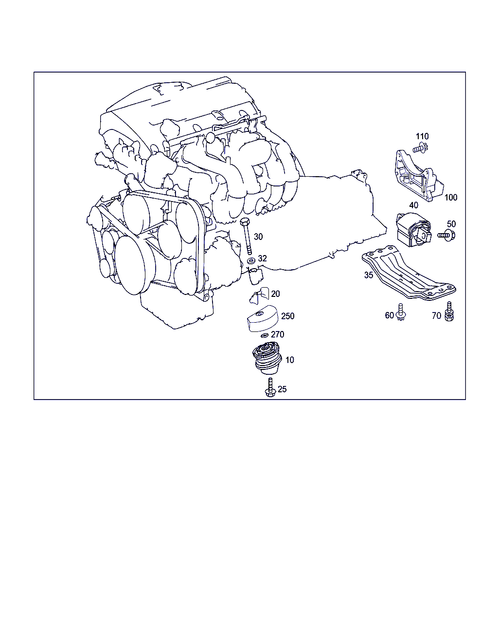 Mercedes-Benz A 203 240 20 17 - Suport motor parts5.com