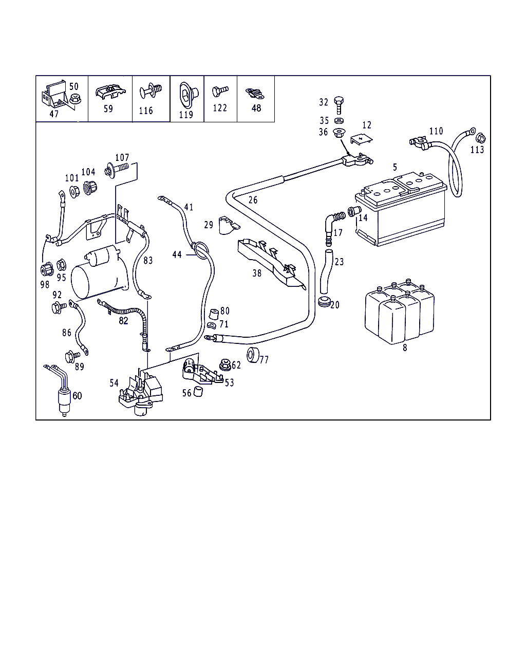 Mercedes-Benz A 000 982 30 08 - Starter Battery parts5.com