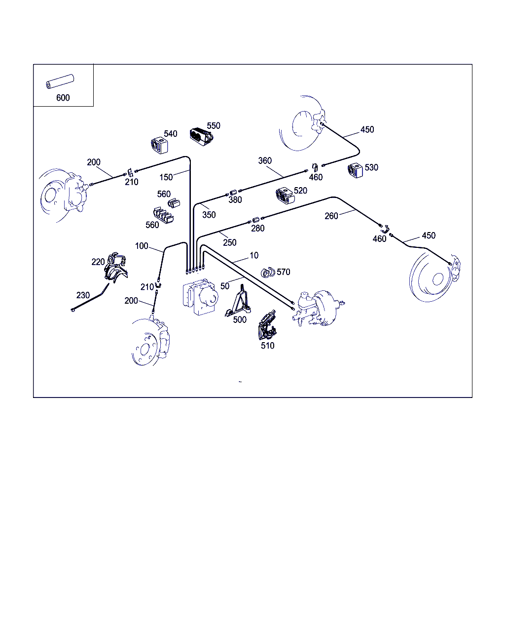 Mercedes-Benz A 204 428 04 35 - Спирачен маркуч parts5.com