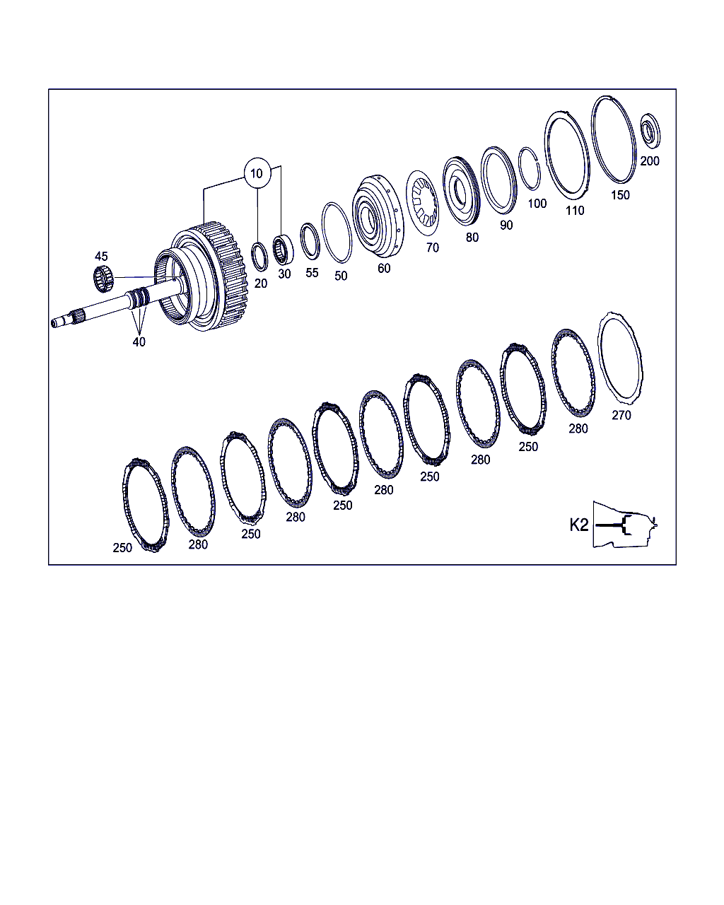 Mercedes-Benz A 220 272 08 25 - Lamele frictiune, cutie automata parts5.com