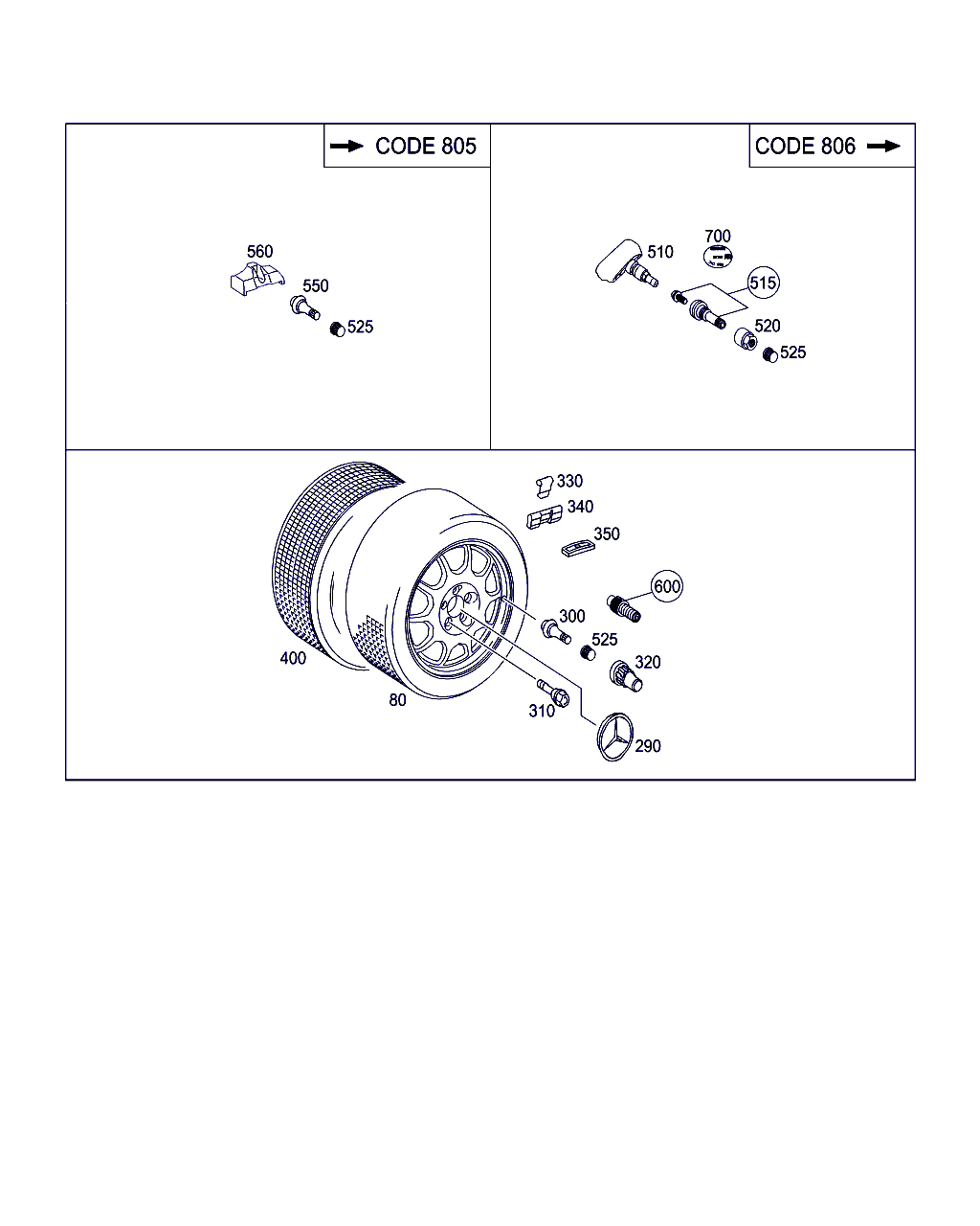 Mercedes-Benz A 000 822 33 06 - Komplet za popravak, ventil (sust. za kontr. tlaka u gumama) parts5.com