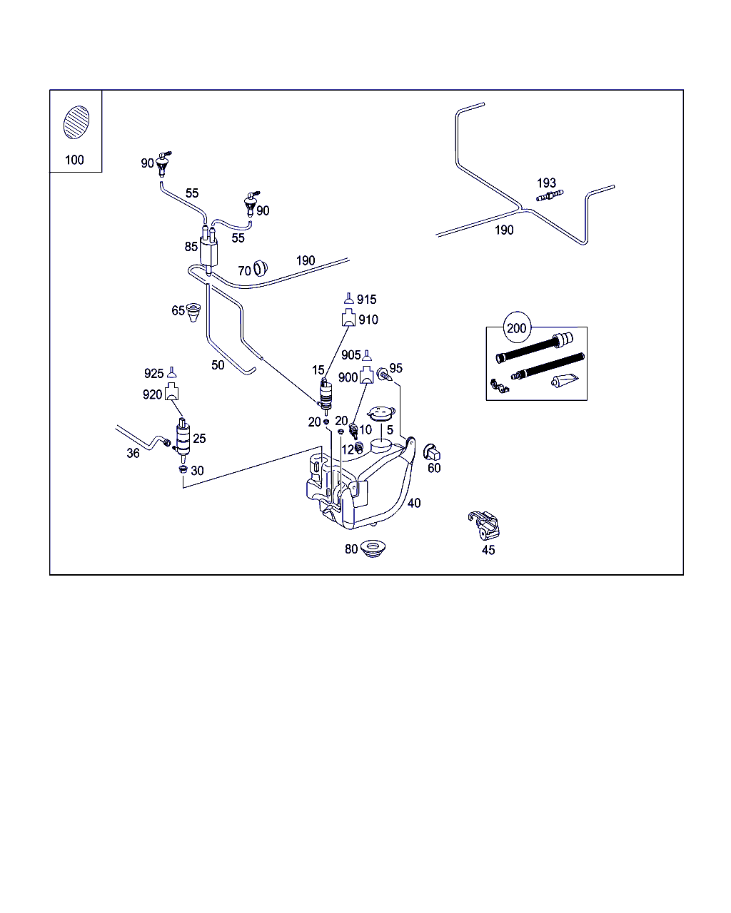 Mercedes-Benz A 001 998 73 01 - Garnitura, pompa / rezervor spalare parbriz parts5.com