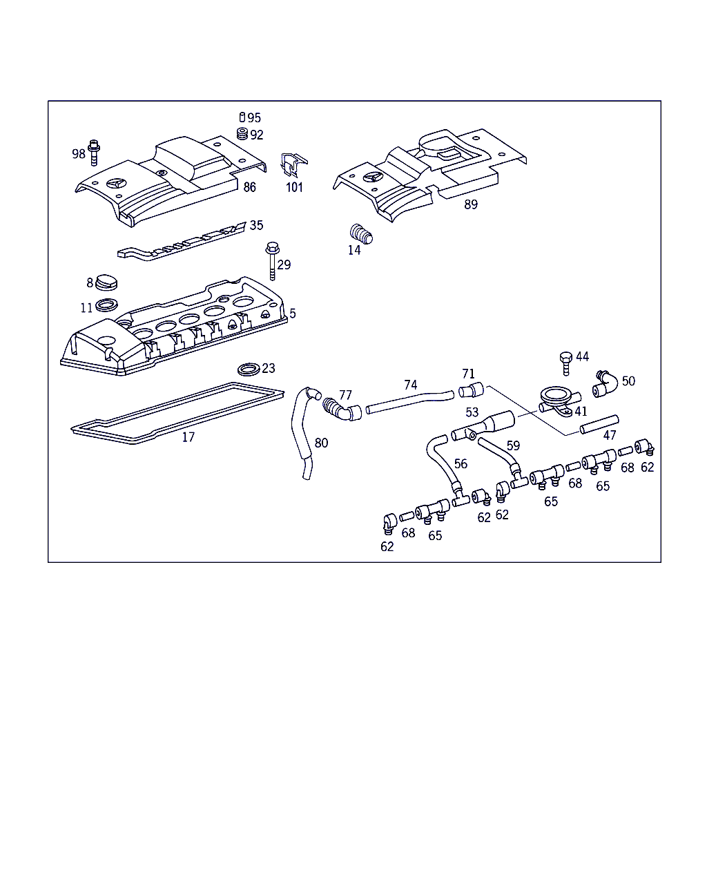 Mercedes-Benz A 111 018 03 02 - Tapa, tubuladura de relleno de aceite parts5.com