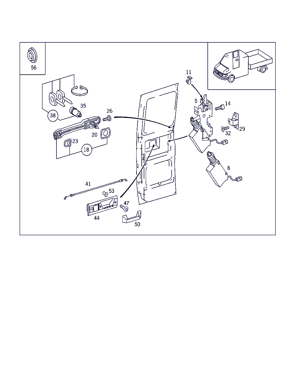 Mercedes-Benz A 670 760 02 05 - Lukkosylinteri parts5.com