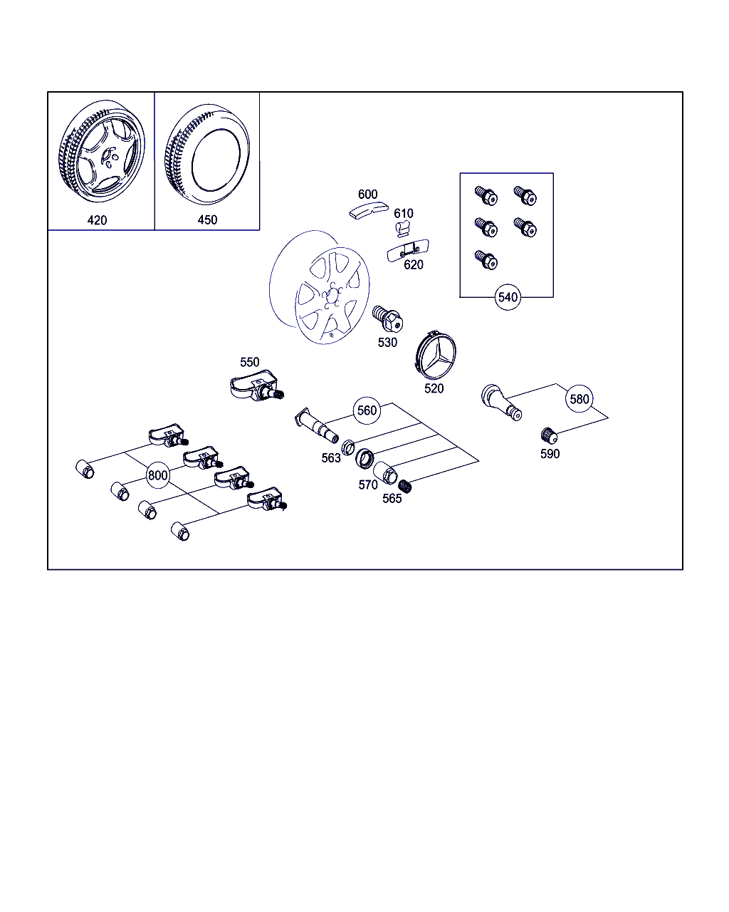 Mercedes-Benz A 000 905 41 00 - Wheel Sensor, tyre pressure control system parts5.com