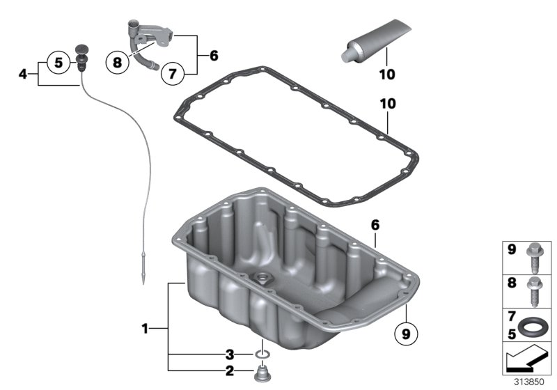 BMW 11 13 7 546 275 - Brtveni prsten, vijak za ispuštanje ulja parts5.com