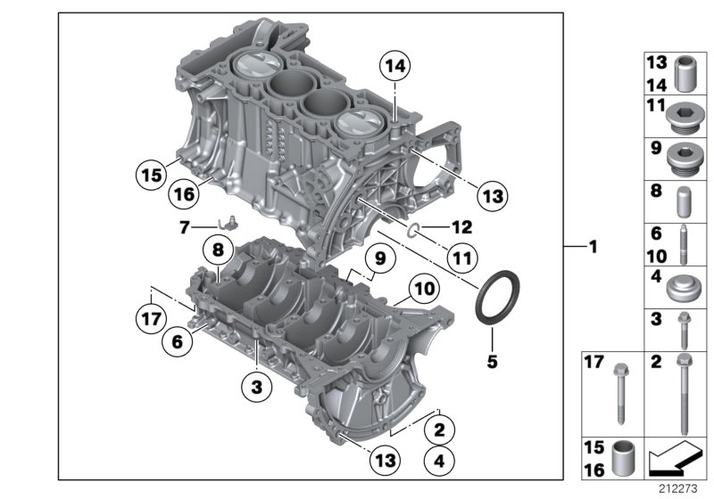 Mini 11 11 7 568 263 - Shaft Seal, crankshaft parts5.com