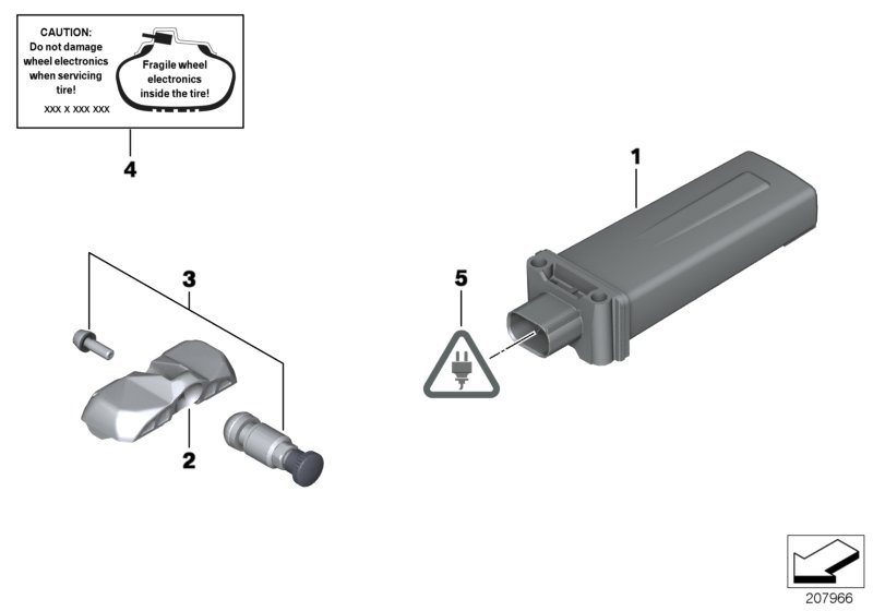 BMW 36106856227 - Sensor de ruedas, control presión neumáticos parts5.com