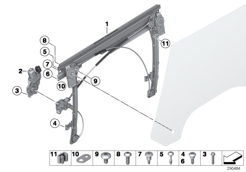 Mini 51332756083 - Mecanism actionare geam parts5.com