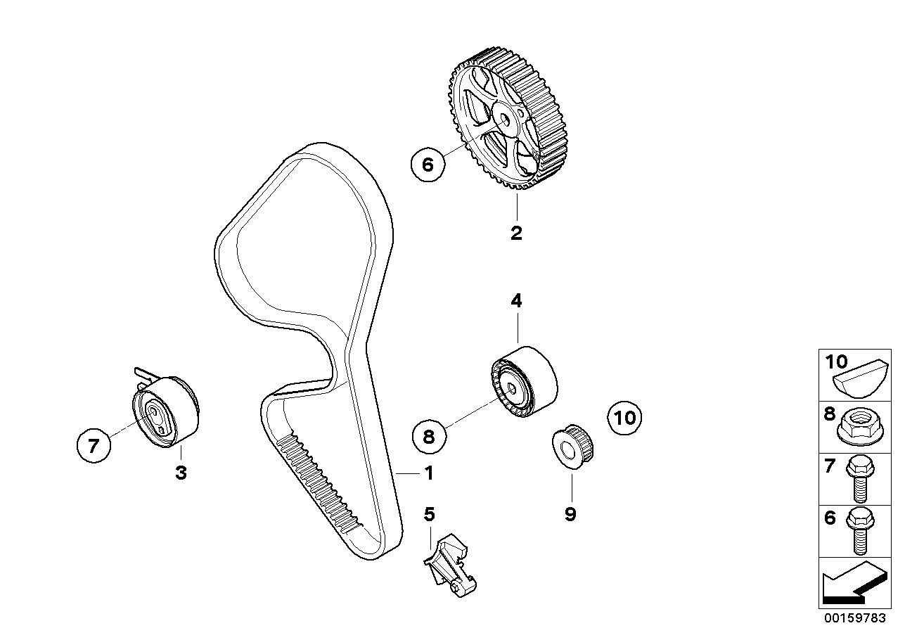 BMW 11 31 7 805 960 - Tensioner Pulley, timing belt parts5.com