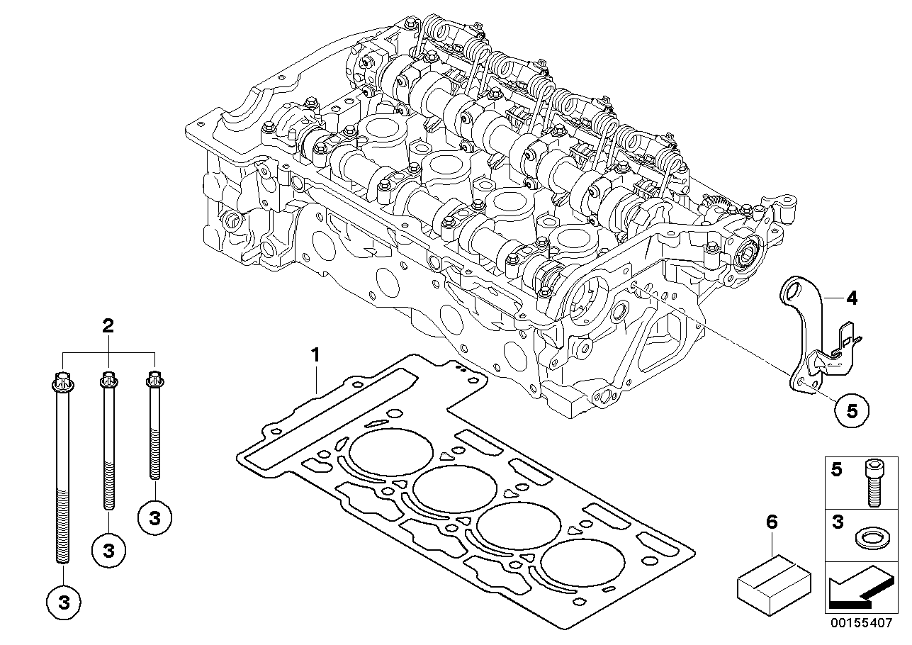 Mini 11 12 7 570 860 - Garnitura, chiulasa parts5.com