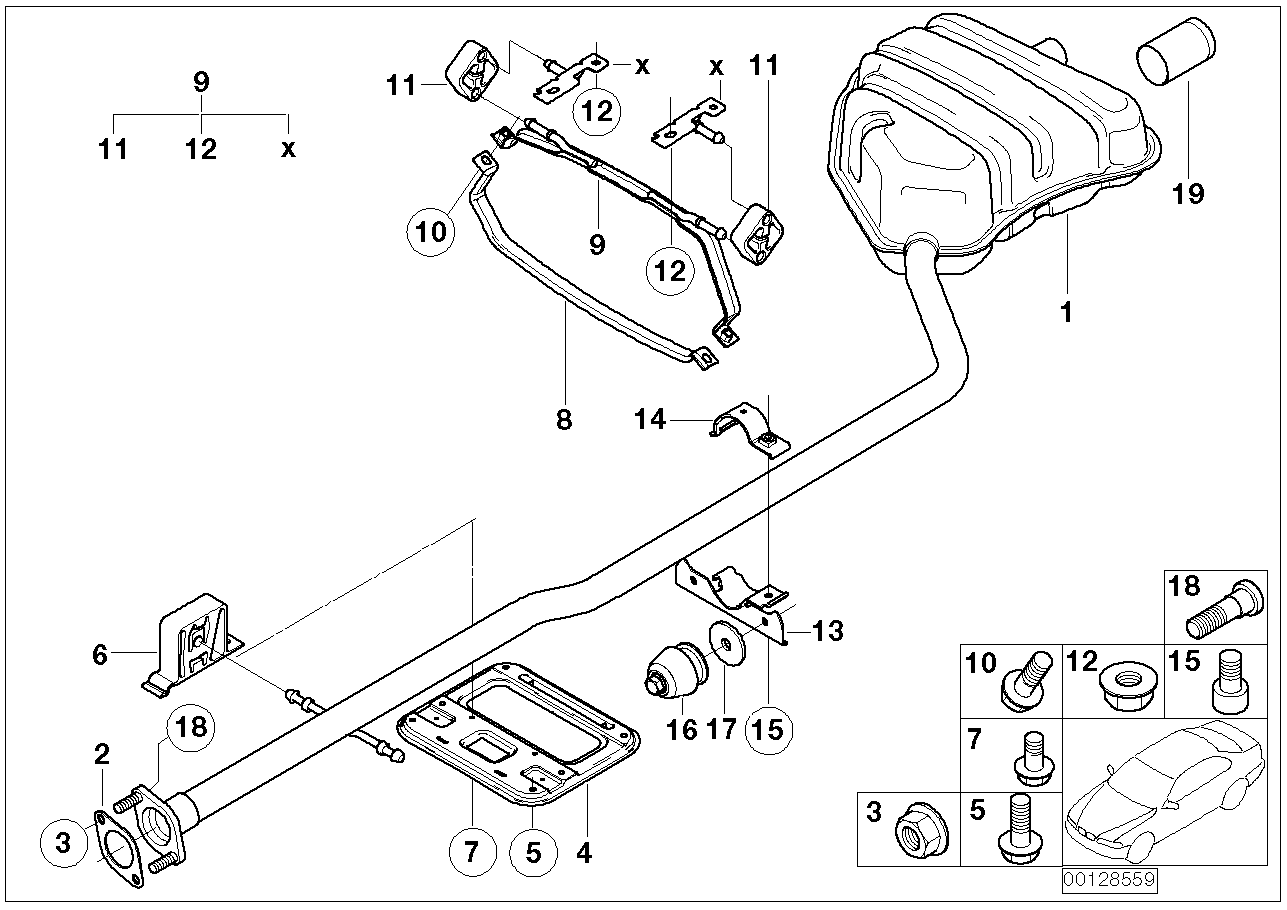 BMW 18 30 7 537 082 - End Silencer parts5.com