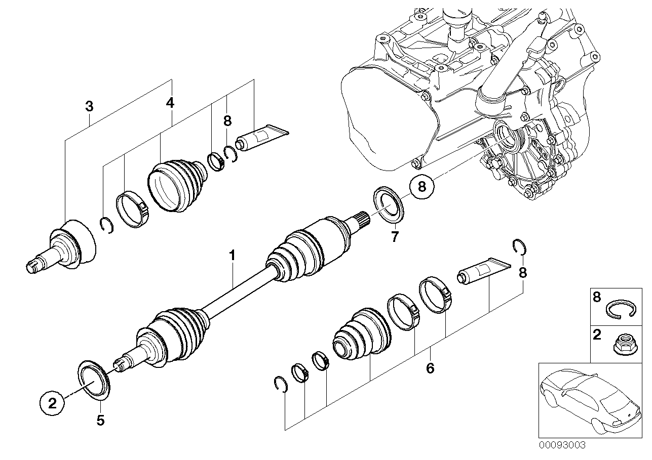 Mini 31607518237 - Nivelsarja, vetoakseli parts5.com