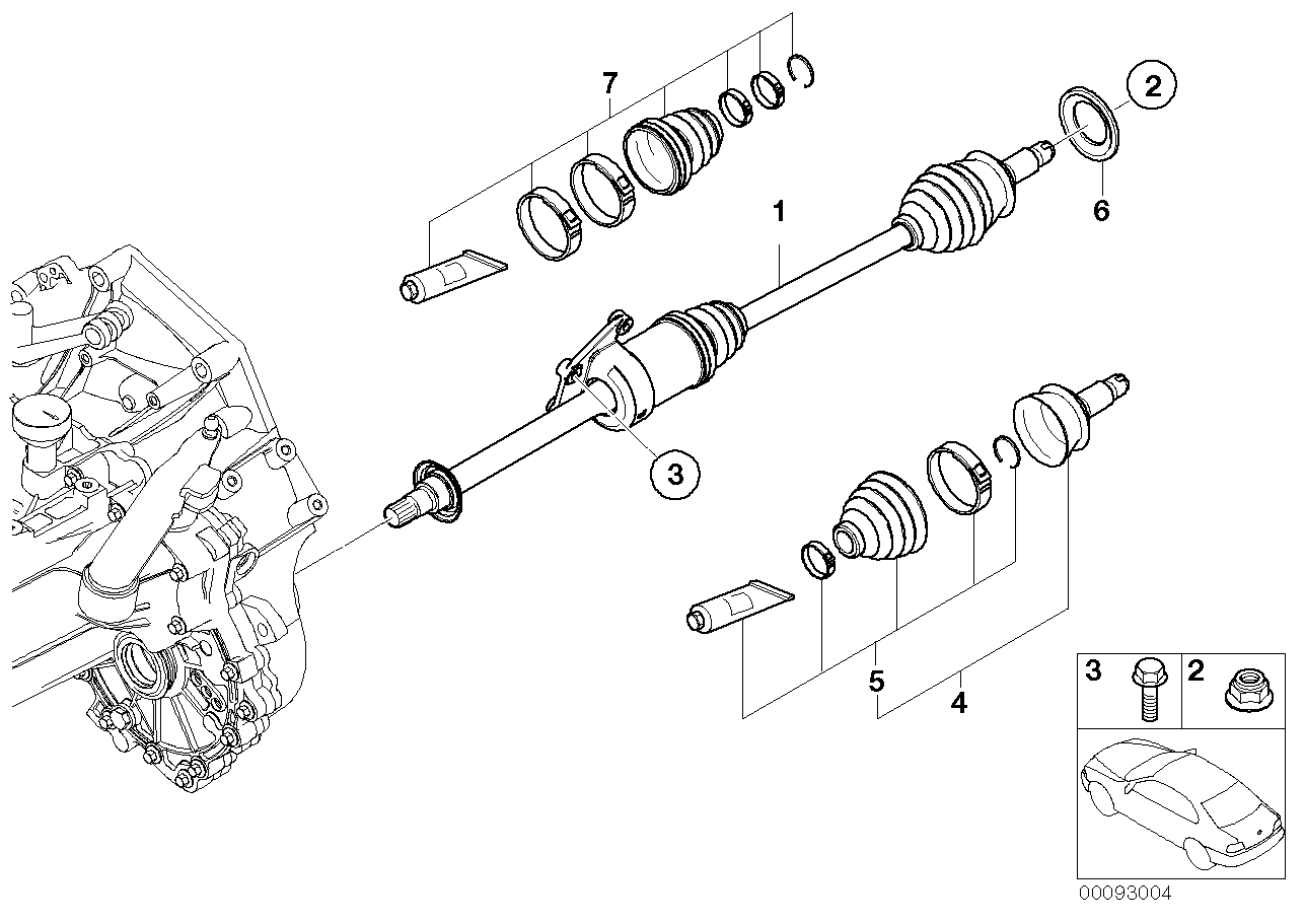 Mini 31607518238 - Nivelsarja, vetoakseli parts5.com