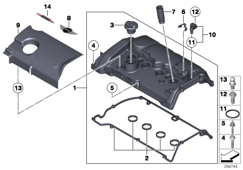 BMW 11 12 7 582 398 - Buson,umplere ulei parts5.com