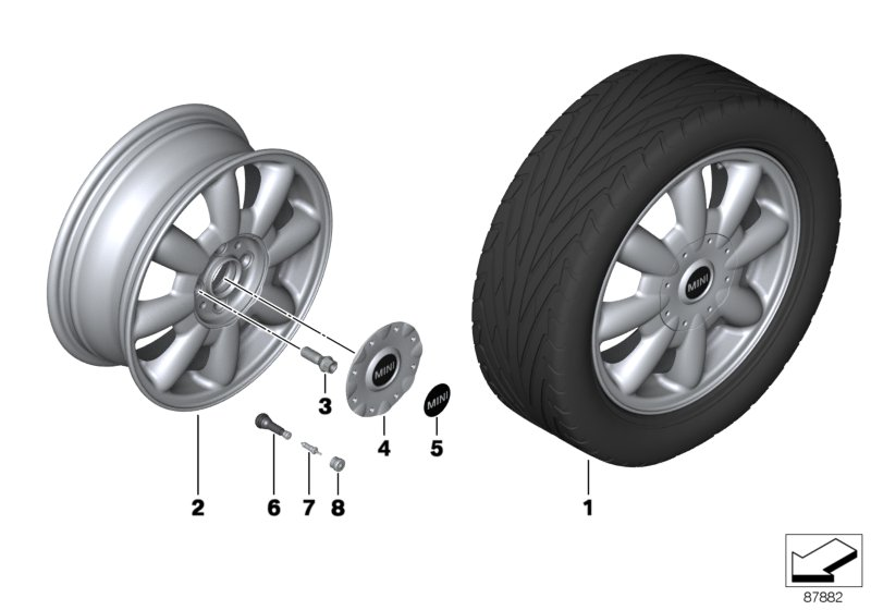 Mini 36 13 6 781 150 - Tornillo de rueda parts5.com