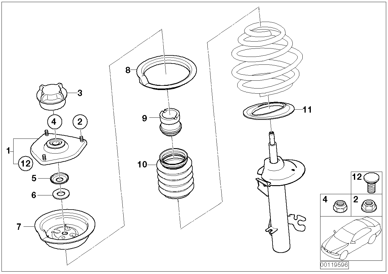 BMW 31331094749 - Zestaw ochrony przeciwpyłowej, amortyzator parts5.com