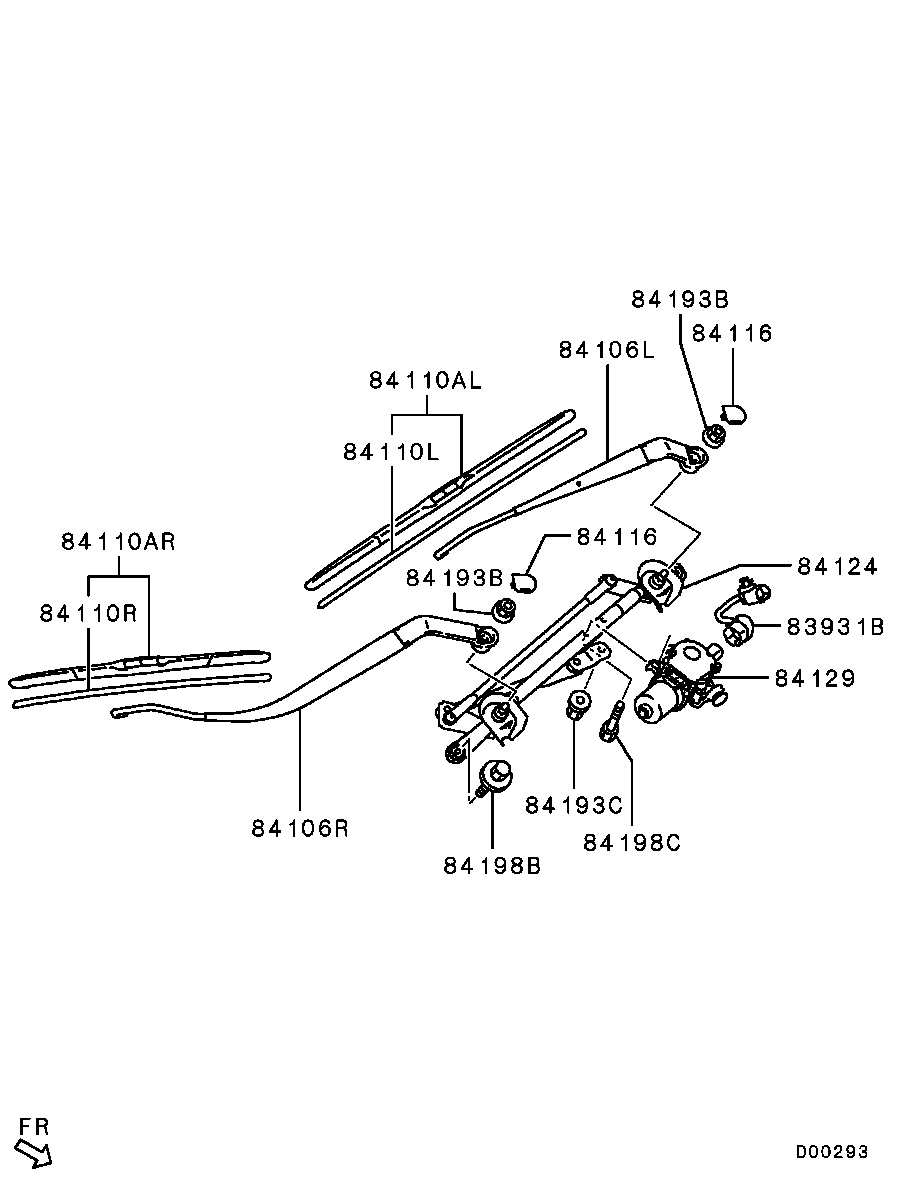 Mitsubishi 8250B026 - Silecek süpürgesi parts5.com