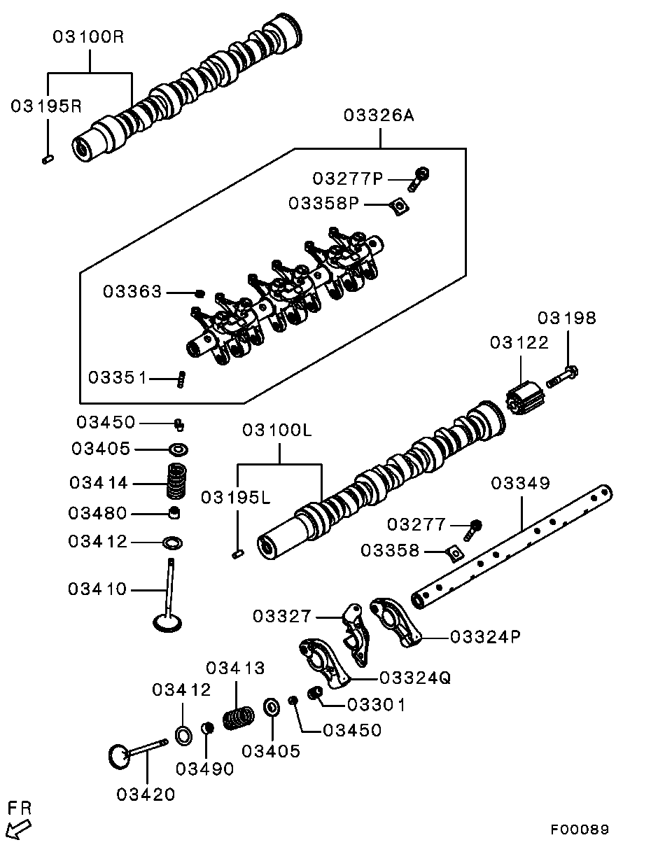 Mitsubishi MD30 7342 - Гумичка на клапан, уплътн. пръстен, стъбло на кл. parts5.com