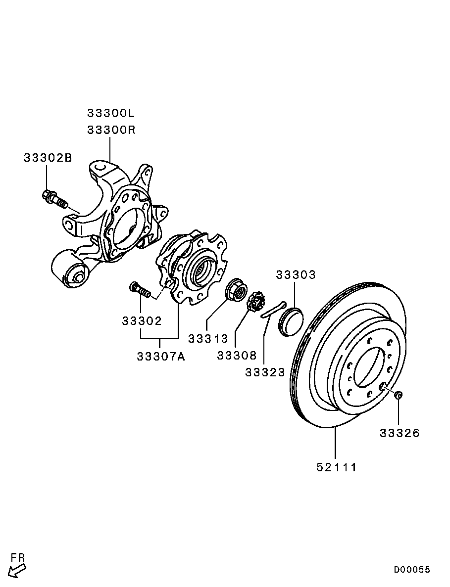 Mitsubishi MB584750 - Perno de rueda parts5.com